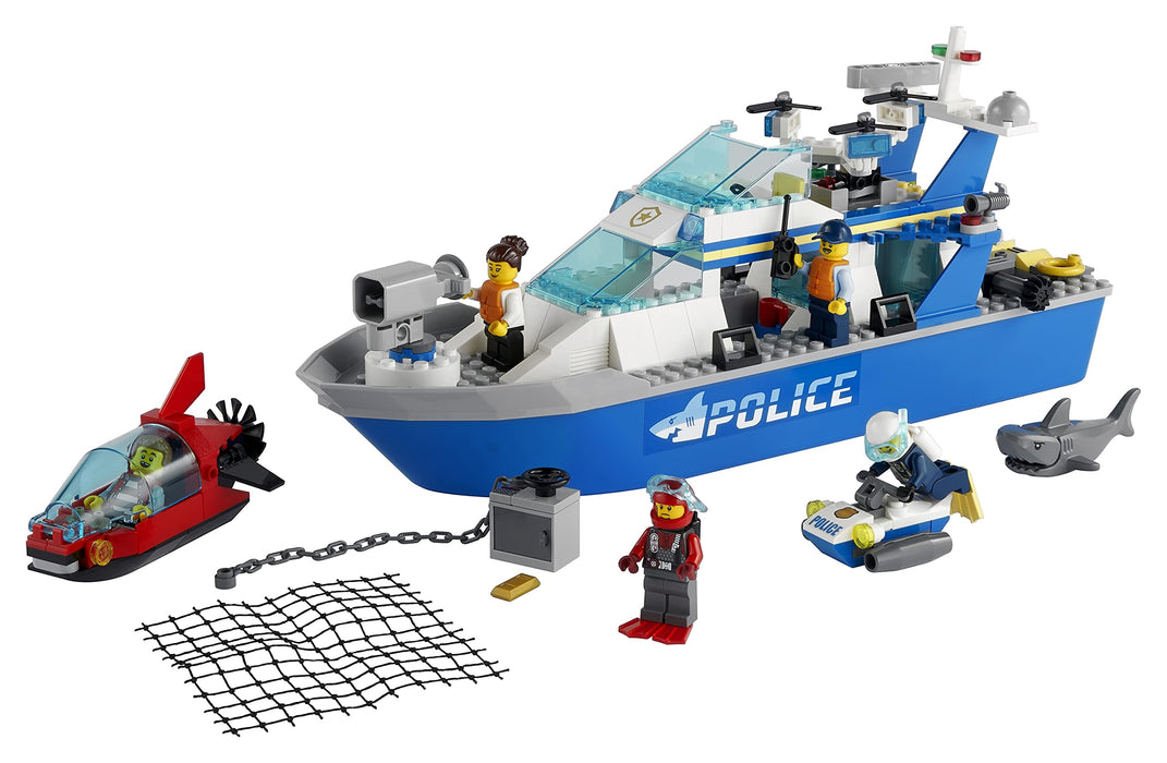 Lego City Police Patrol Boat Drone Toy Scooter Police Vehicle Set 60277 NEW_3