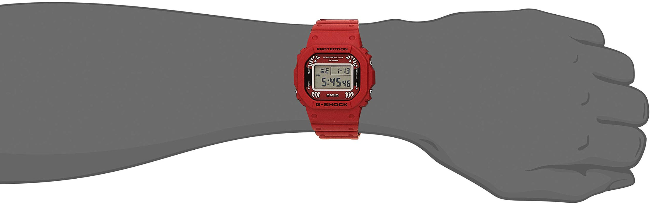 CASIO G-SHOCK Dharma DW-5600DA-4JR men's Red Limited Edition silicone Band NEW_4