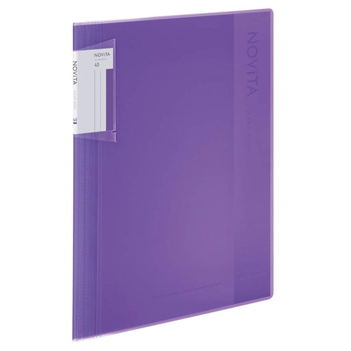 KOKUYO File Clear Book NOViTA Fixable A4 40 sheets Purple La-NV40V polypropylene_1