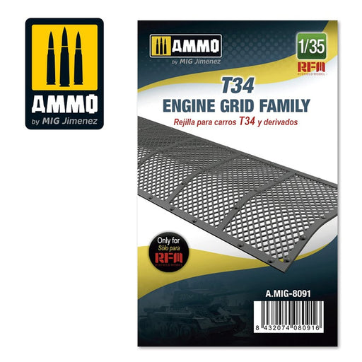 1/35 T34 Engine Grid Family for Rye Field Model Plastic Model Parts AMO-8091 NEW_2