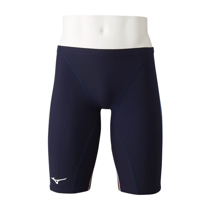 MIZUNO N2MB1030 Men's Swimsuit FX SONIC Prism Half Spats Navy/Red Size XS NEW_3