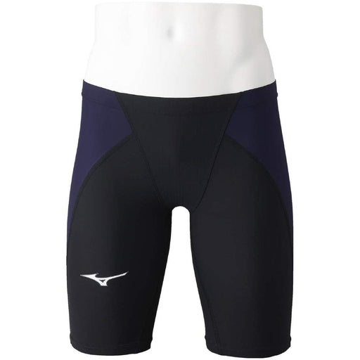 MIZUNO N2MB0411 Boy's Swimsuit MX ALPHA Half Spats Size 120 Black/Navy Nylon NEW_1