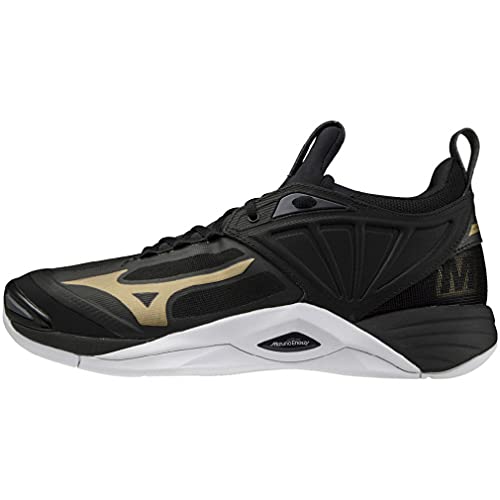 MIZUNO Volleyball Shoes WAVE MOMENTUM 2 LOW V1GA2112 Black Gold US8.5(26.5cm)_1