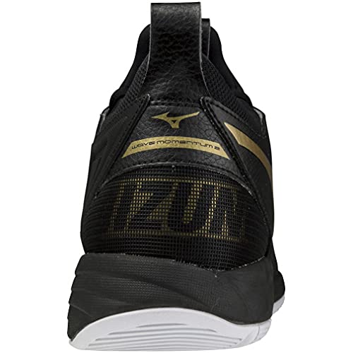 MIZUNO Volleyball Shoes WAVE MOMENTUM 2 LOW V1GA2112 Black Gold US8.5(26.5cm)_3