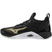 MIZUNO Volleyball Shoes WAVE MOMENTUM 2 LOW V1GA2112 Black Gold US10(28cm) NEW_1