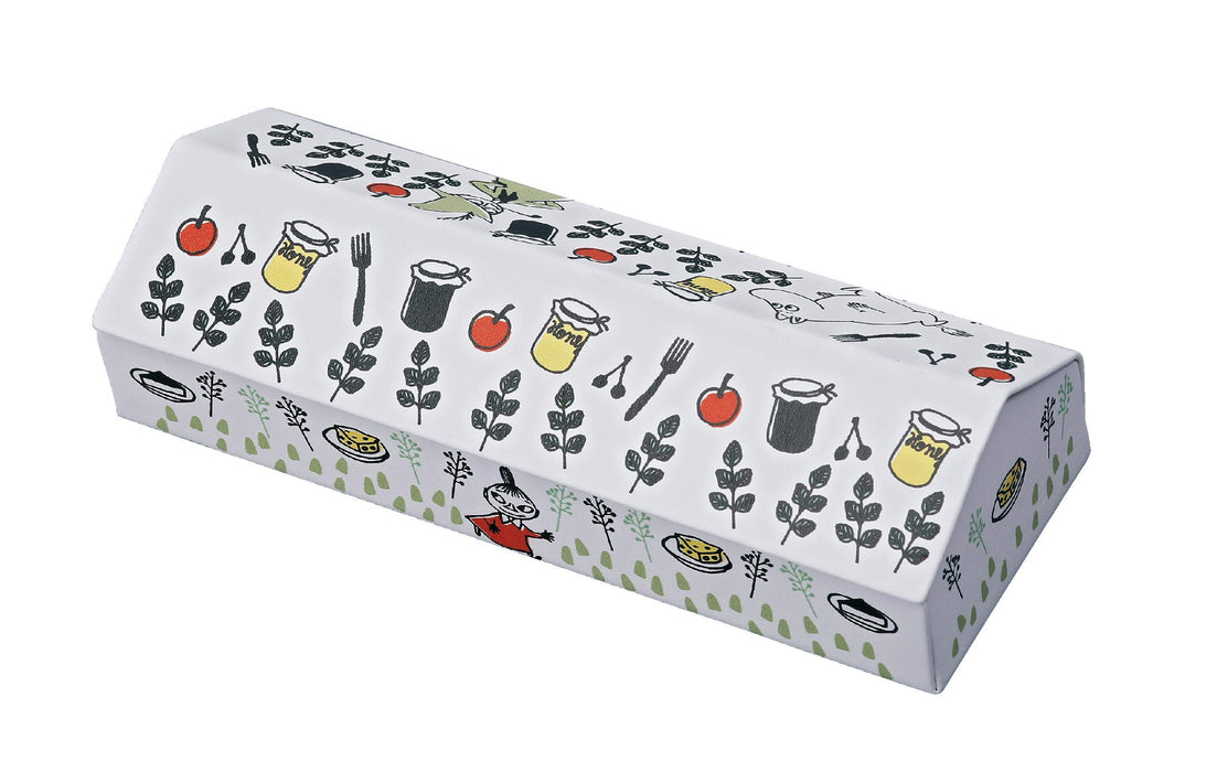 Kamio Japan Glasses Case Moomin White Semi-Hard Magnetic Synthetic Leather Cloth_1