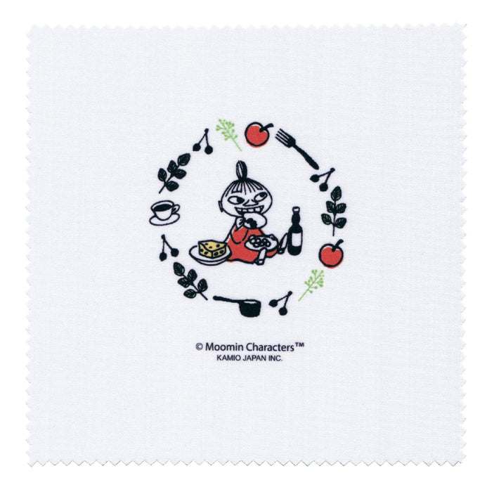 Kamio Japan Glasses Case Moomin White Semi-Hard Magnetic Synthetic Leather Cloth_5