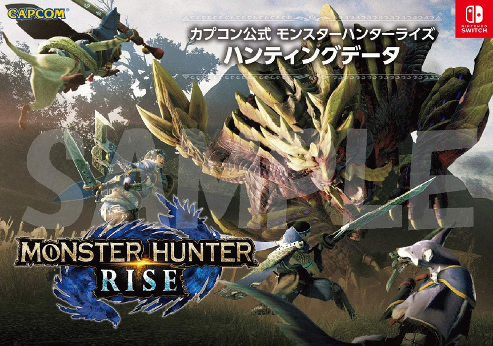 CAPCOM Official Monster Hunter Rise Hunting Data Book w/ Poster CSZ-4211MH909_1