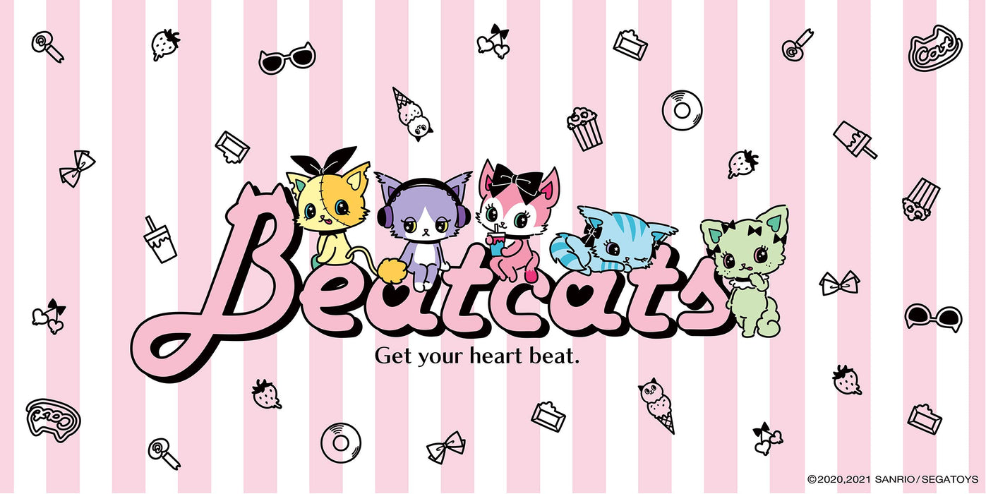 SEGA TOYS Beatcats Plush Doll Toy M size Rico Sanrio x Sega Toys Polyester NEW_5