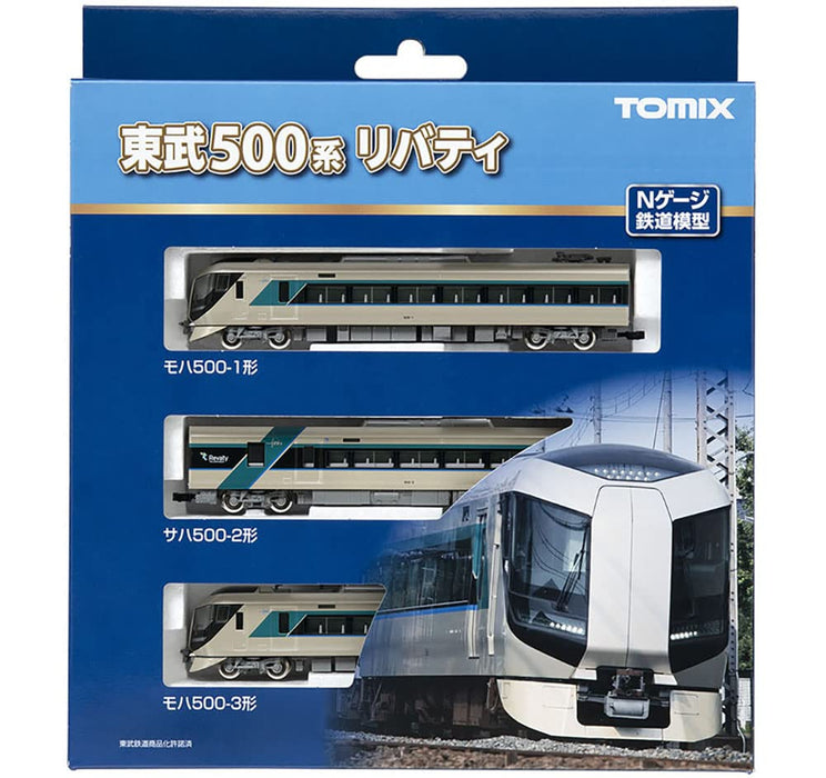 TOMIX N Gauge Tobu Series 500 Liberty Basic Set 3-Car Model Train 98427 NEW_5