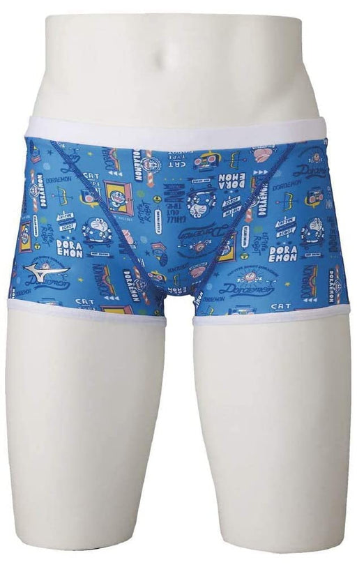 MIZUNO N2MB1080 Men's Swimsuit EXER SUITS Short Spats Blue Size L Doraemon NEW_1