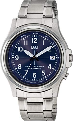 CITIZEN Q & Q SOLARMATE HG18-235 Solar Men's Watch Waterproof Silver NEW_1