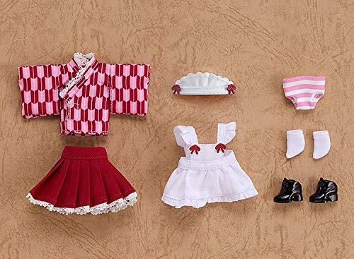 Nendoroid Doll: Outfit Set (Japanese-Style Maid - Pink) Figure (Outfit Only) NEW_2