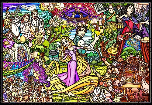 Disney Tangled Story Stained Glass 1000 piece Pure White Puzzle DP-1000-036 NEW_1