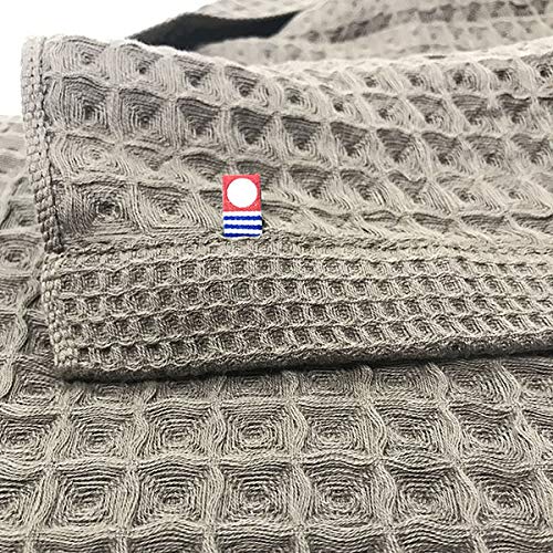 Imabari Towel Bath Towel 2 Sheets Waffle Weave Off White 60x125cm Made in Japan_4