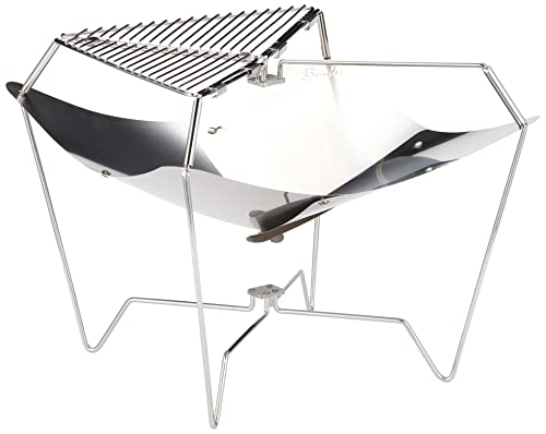 BUNDOK Prefabricated Bonfire LOTUS BD-499 Compact silver w/ Strage Case NEW_4