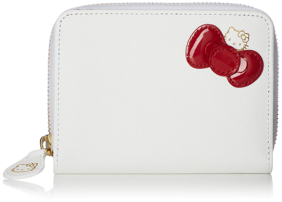 Sanrio Bi-fold wallet Hello Kitty Leather, Polyester Liner, Zip Closure White_1