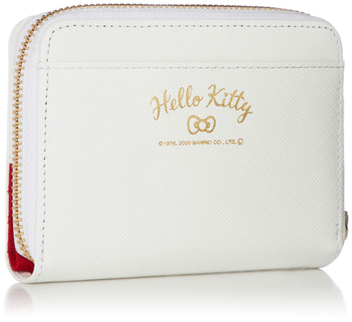 Sanrio Bi-fold wallet Hello Kitty Leather, Polyester Liner, Zip Closure White_2