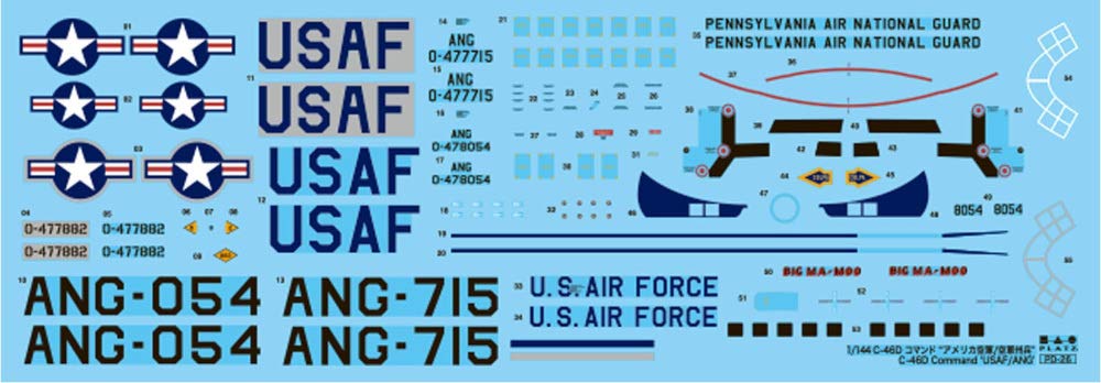 Platz 1/144 American Air Force State-solder army transport machine C-46D PD-26_4
