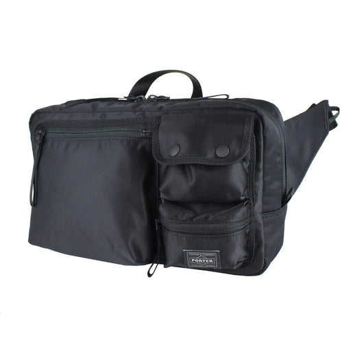 Yoshida Bag PORTER COMPART WAIST BAG Black 538-16167 Made in JAPAN nylon dobby_1