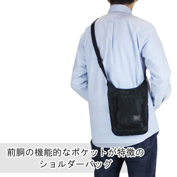 Yoshida PORTER COMPART SHOULDER BAG Black 538-16165 W205xH275xD40mm NEW_2