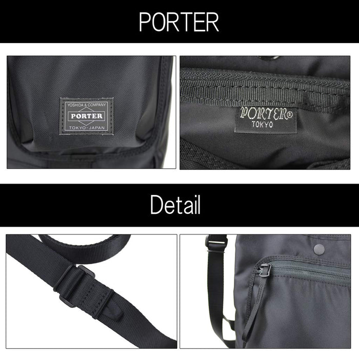 Yoshida PORTER COMPART SHOULDER BAG Black 538-16165 W205xH275xD40mm NEW_3