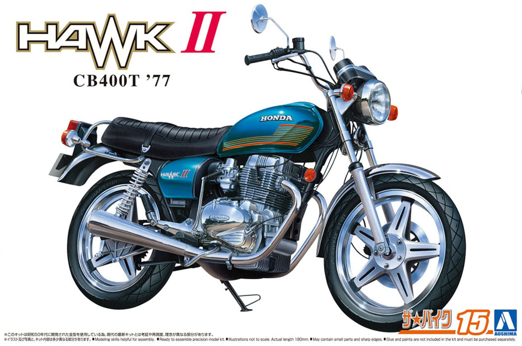 AOSHIMA 1/12 The Bike No.15 HONDA CB400T HAWK-II 1977 Plastic Model kit NEW_4