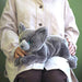 Hizaneko M Russian Blue Plush Doll Stuffed toy Knee Cat 2021 47cm NEW from Japan_8