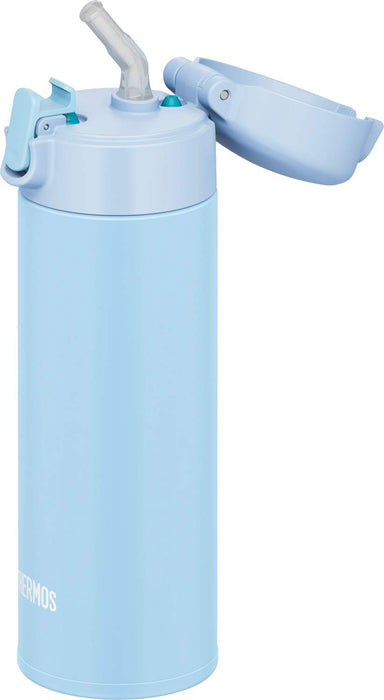 Thermos Water Bottle Vacuum Insulated Straw Bottle 350ml Light Blue FJM-350 LB_3