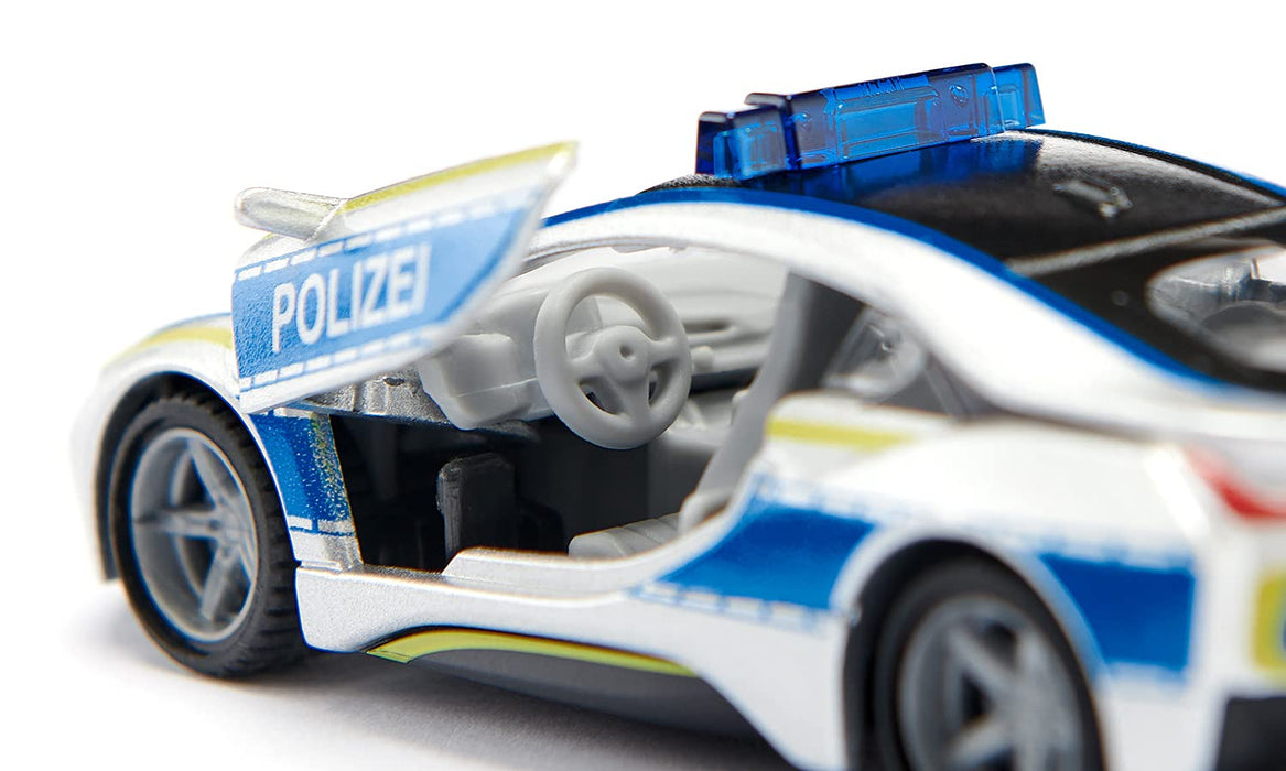 BorneLund SIKU BMW i8 Police Diecast Miniature Car 2303 Hybrid Sport Car Model_3
