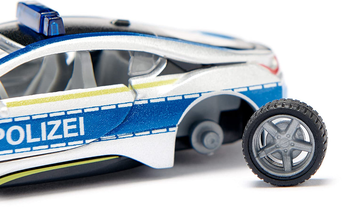 BorneLund SIKU BMW i8 Police Diecast Miniature Car 2303 Hybrid Sport Car Model_4