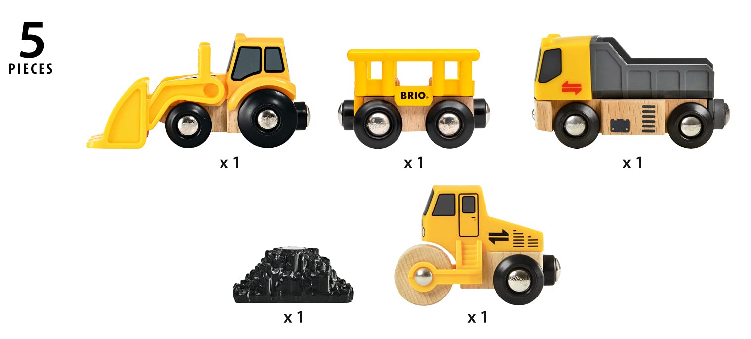 BRIO WORLD ‎63365800 Construction Vehicle Set Wood and Plastic Toy Yellow Black_3