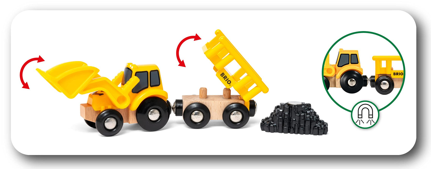 BRIO WORLD ‎63365800 Construction Vehicle Set Wood and Plastic Toy Yellow Black_4