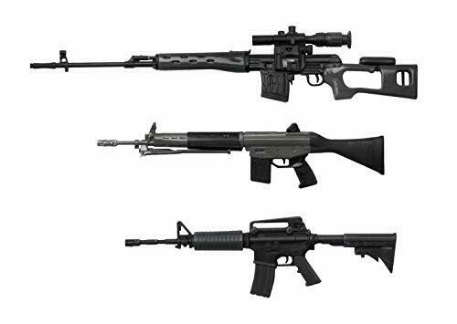 PLATZ 1/12 Realistic Weapon Series Rifle 3 Types x2 GunMetallic Coating Ver. Kit_1