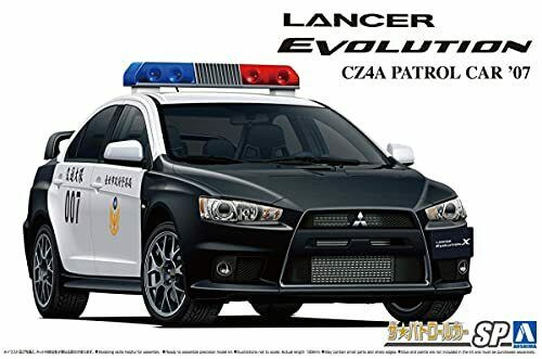 Aoshima 1/24 SP MITSUBISHI CZ4A LANCER EVOLUTION X Police Car 2007 Model Kit NEW_4