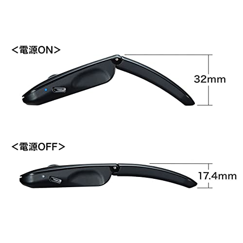 Sanwa Supply Bluetooth 5.0 Mouse IR LED Sensor Rechargeable Black MA-BTIR116BKN_2