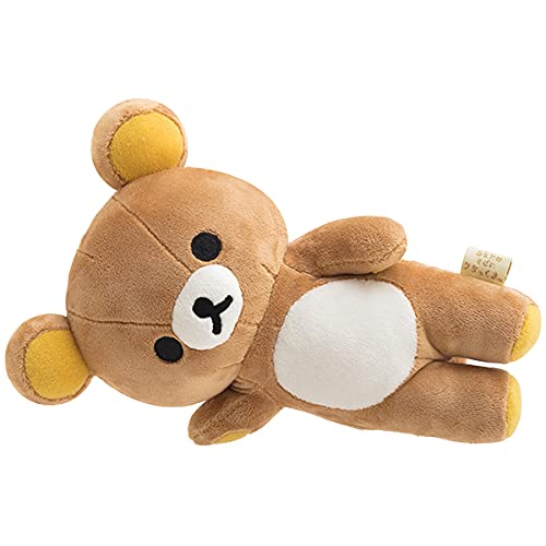 San-X Rilakkuma MF10401 Rilakkuma Posing Plush Toy by Your Side Soft Bore Brown_3