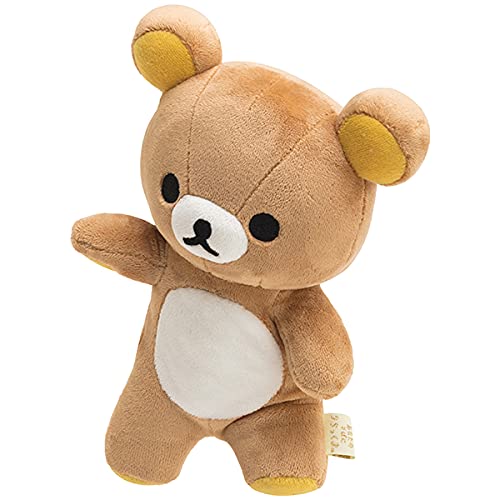 San-X Rilakkuma MF10401 Rilakkuma Posing Plush Toy by Your Side Soft Bore Brown_4