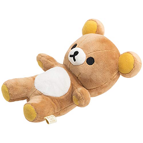 San-X Rilakkuma MF10401 Rilakkuma Posing Plush Toy by Your Side Soft Bore Brown_5