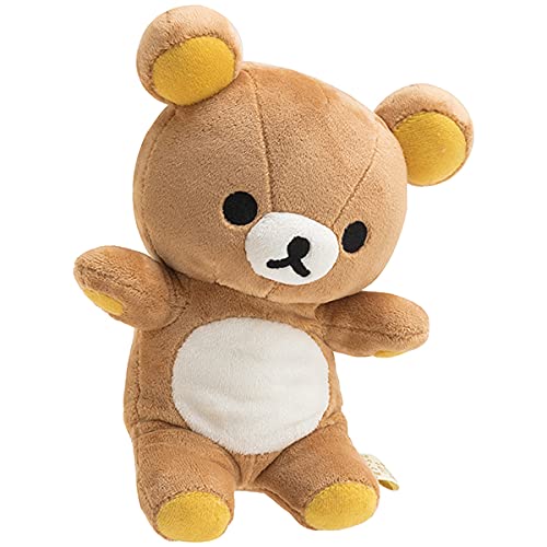 San-X Rilakkuma MF10401 Rilakkuma Posing Plush Toy by Your Side Soft Bore Brown_6