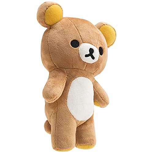 San-X Rilakkuma MF10401 Rilakkuma Posing Plush Toy by Your Side Soft Bore Brown_7