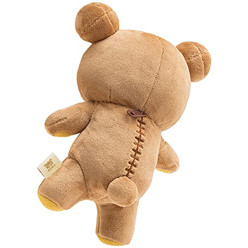 San-X Rilakkuma MF10401 Rilakkuma Posing Plush Toy by Your Side Soft Bore Brown_8