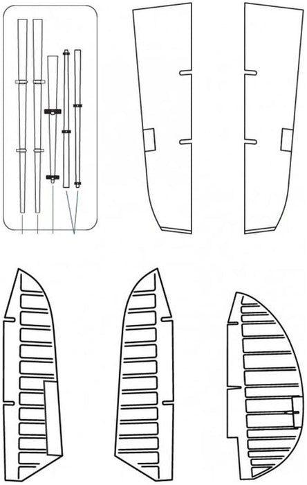 1/32 SB2C-4 Helldiver Control Surfaces for Infinity models Model Parts IFM3201-5_1