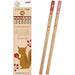 Kakikata Pencil Hahatoco wood axis HT02 4B Squirrel & House 1 Dozen K56214B NEW_1