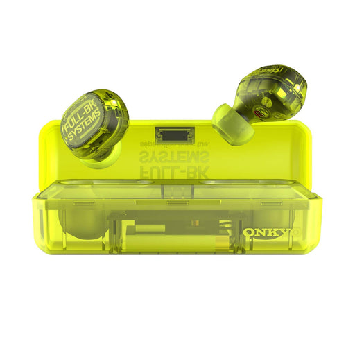 ONKYO Wireless Earphones ‎IEFBKY Bluetooth Transparent Rave Yellow Japan NEW_2