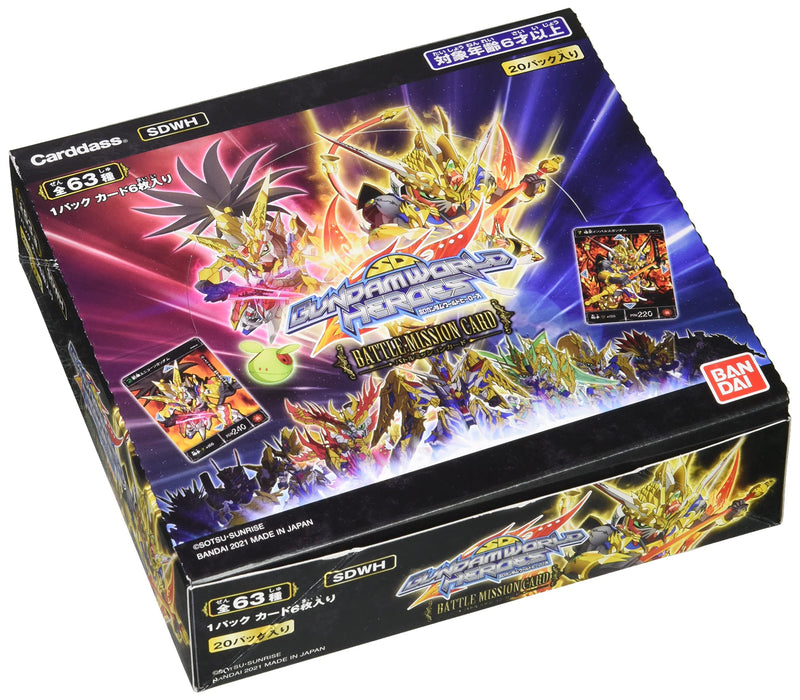 Bandai SD Gundam World Heroes Battle mission card BOX SDWH 6cards x 20packs NEW_1