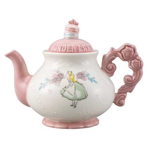 Disney Alice in Wonderland Tea Pot SAN3478 Pink Ceramic 550ml 19x12.5x14.5cm NEW_1