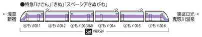 TOMIX N gauge Tobu 100 series Spacia Miyabi color set 98759 model railroad train_6