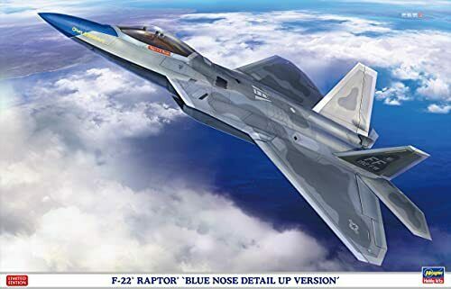 Hasegawa 1/48 USAF F-22 RAPTOR BLUE NOSE DETAIL UP VERSION Model Kit SP493 NEW_1