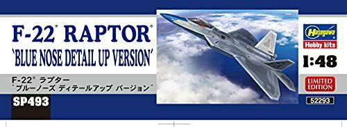 Hasegawa 1/48 USAF F-22 RAPTOR BLUE NOSE DETAIL UP VERSION Model Kit SP493 NEW_2